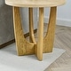 preview thumbnail 2 of 6, 25" Round End Table, Wooden Side Table, Night Stand for Living Room ,Reception Room (Oak Color)