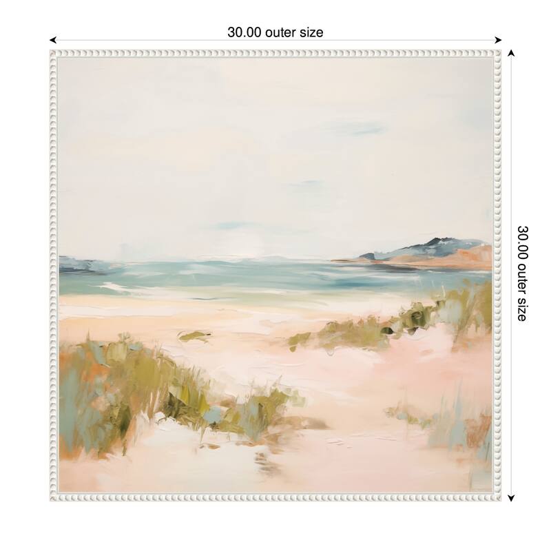 Kate and Laurel Tranquil Landscape V Square by Amy Lighthall Framed Canvas Wall Art Print