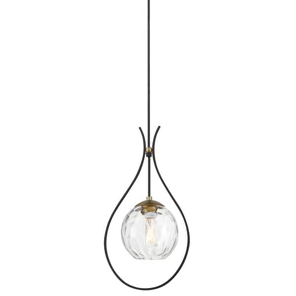 slide 2 of 8, Minka Lavery 1531 Cody 9" Wide Mini Pendant with Clear Water Glass