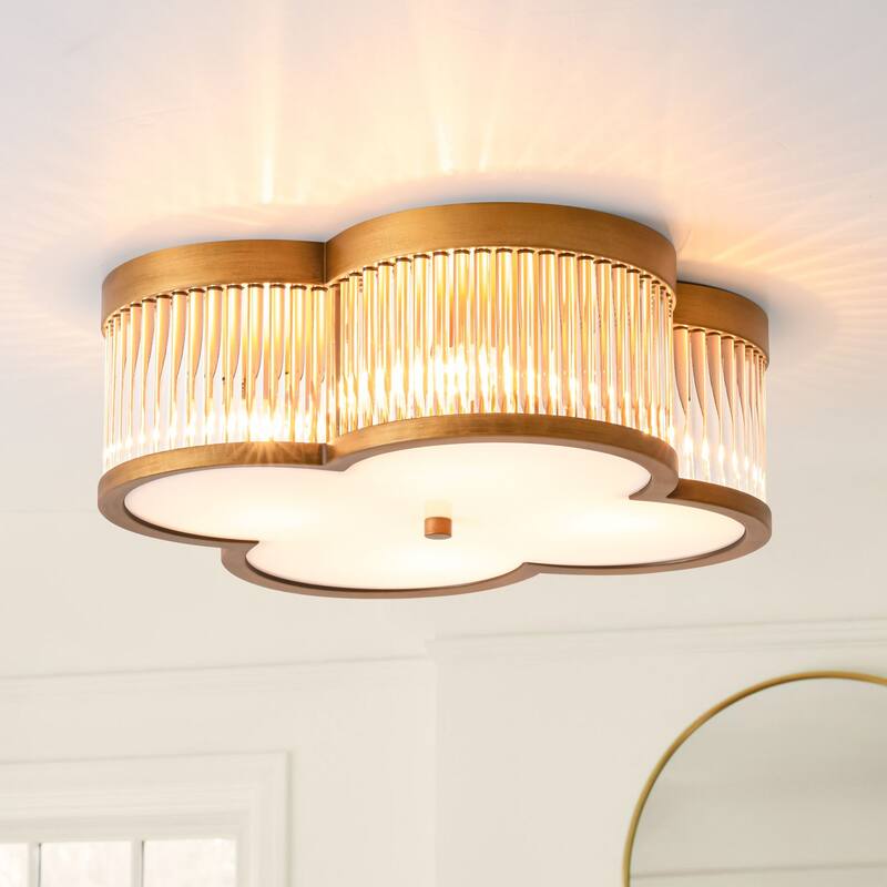 15.7" 4 - Light Modern Flush Mount Ceiling Light for Bedroom - 4 Light