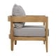 preview thumbnail 27 of 29, Brooklyn Outdoor Acacia Wood Club Chair with Cushions (Set of 2) by Christopher Knight Home