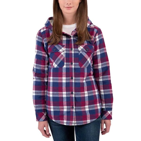 Shop Boston Traders Women Plush Sherpa Lined Hooded Cotton Flannel