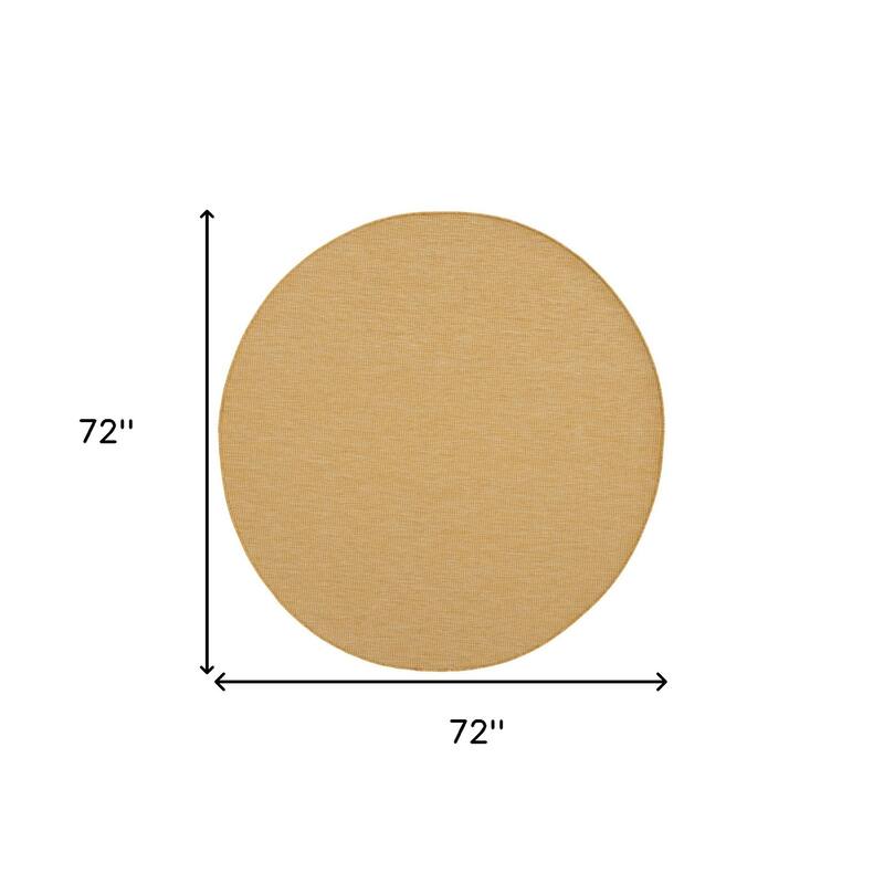 HomeRoots Contemporary Round Outdoor Rug - 6' Round
