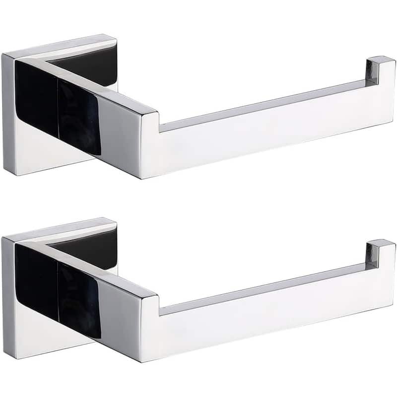 2-pack stainless steel toilet paper holder for bathroom and kitchen, - White