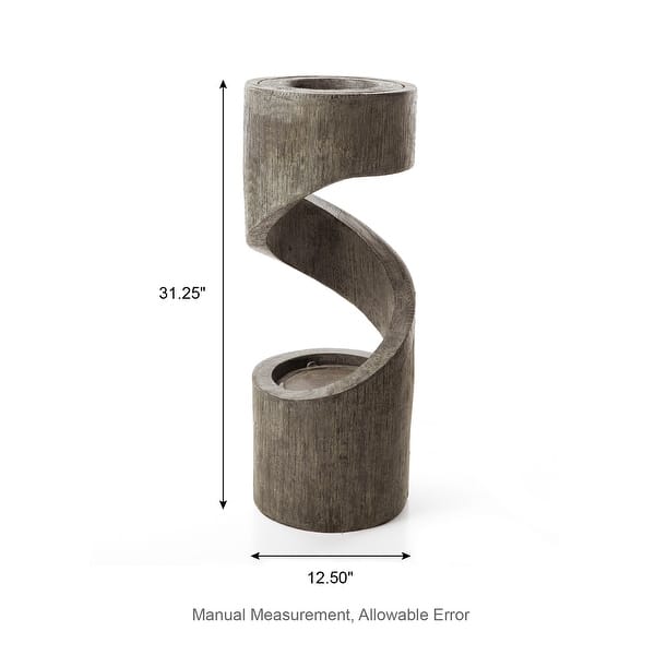32-Inch Modern Polyresin LED Fountain by Glitzhome