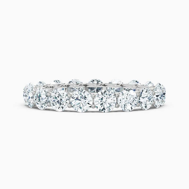 Auriya 14k Gold Round Lab Grown Diamond Eternity Band 2.10 - 9.75 ct. tw. (F-G, VS) - 2.85 ct. wt. - 8.5 - White