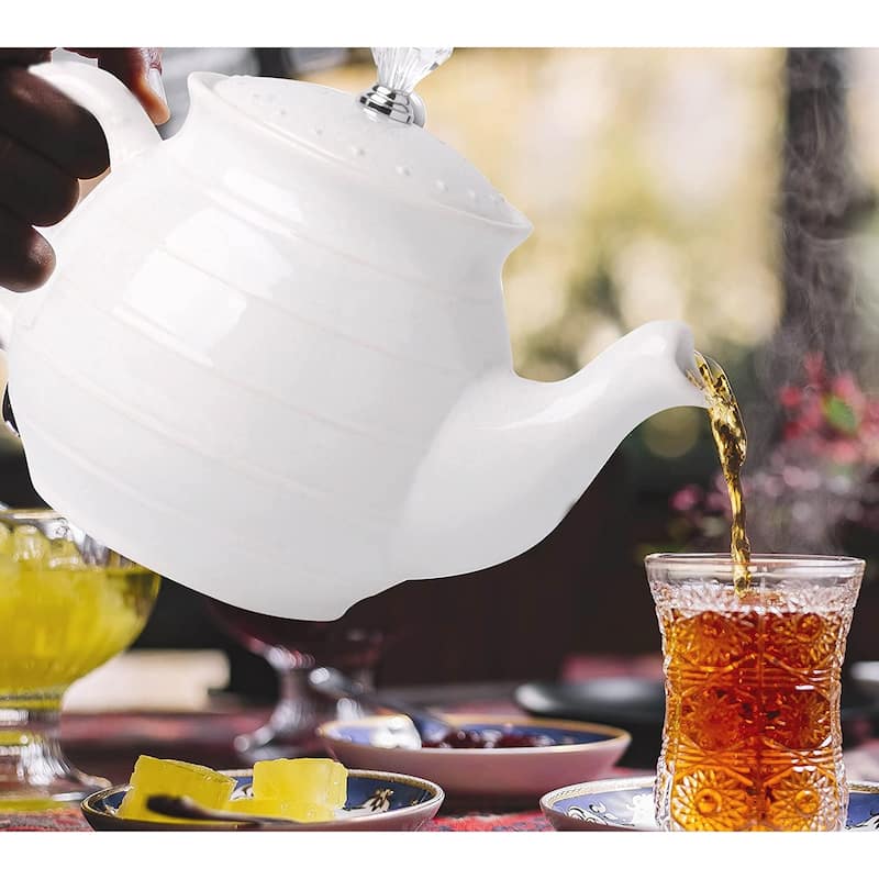 European Style Ceramic Teapot Coffee Pot Water Pot Porcelain Vintage Gift Tea Pot
