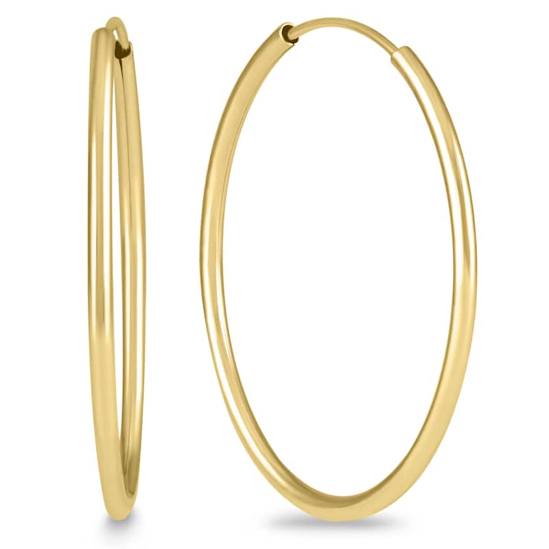 Marquee Jewels 30mm Endless 14K Yellow Gold Filled Hoop Earrings