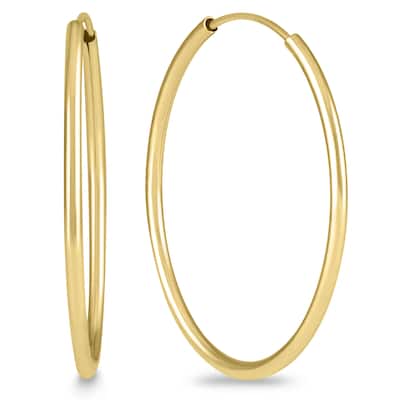 Marquee Jewels 30mm Endless 14K Yellow Gold Filled Hoop Earrings