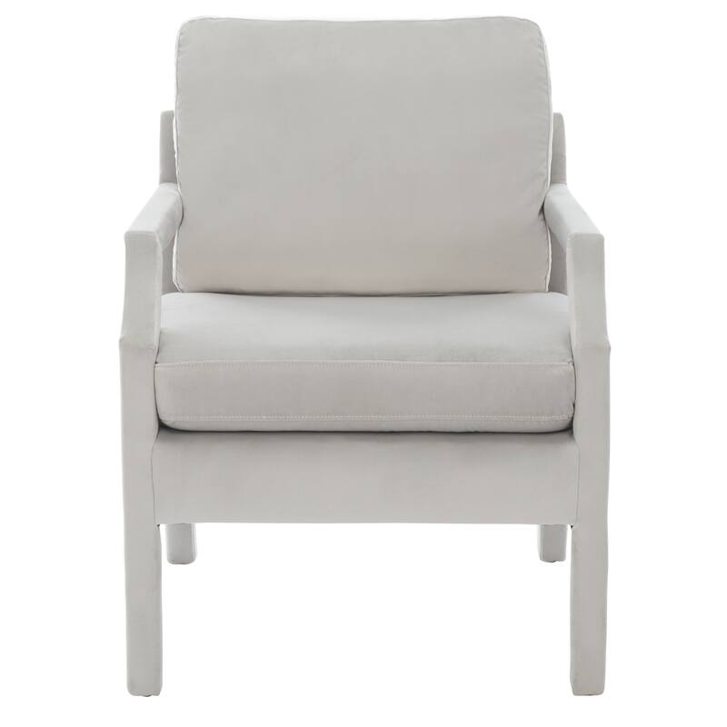 SAFAVIEH Genoa Upholstered Velvet Arm Chair - 25.8" W x 29.1" L x 35" H