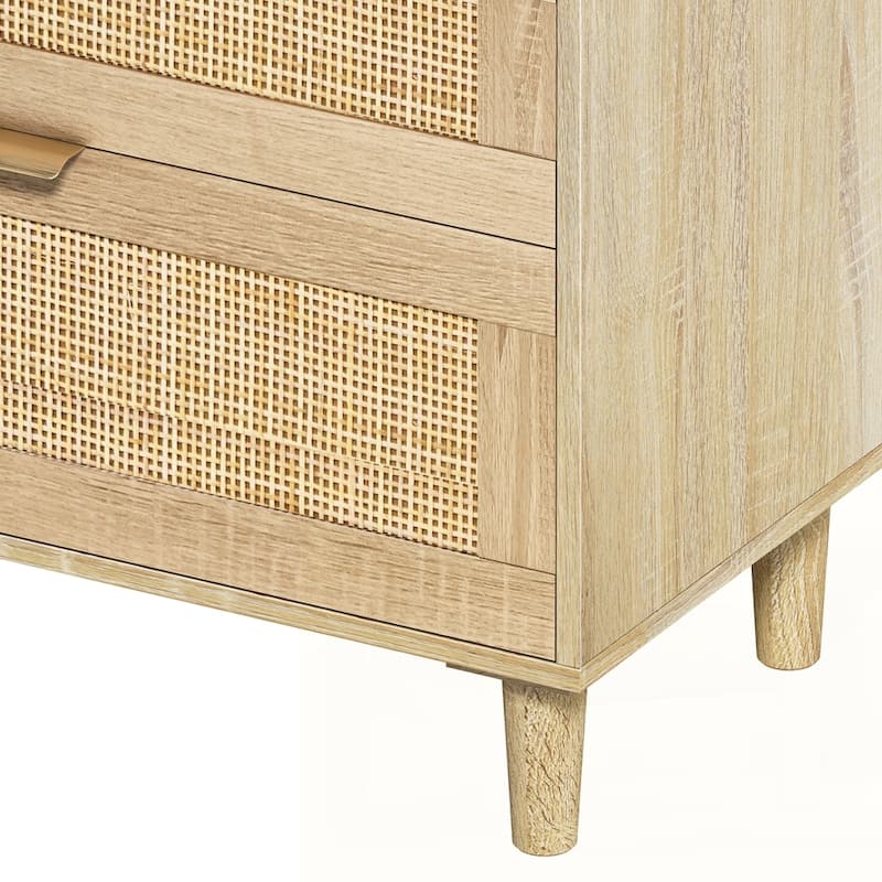 Rattan Dresser with Drawers