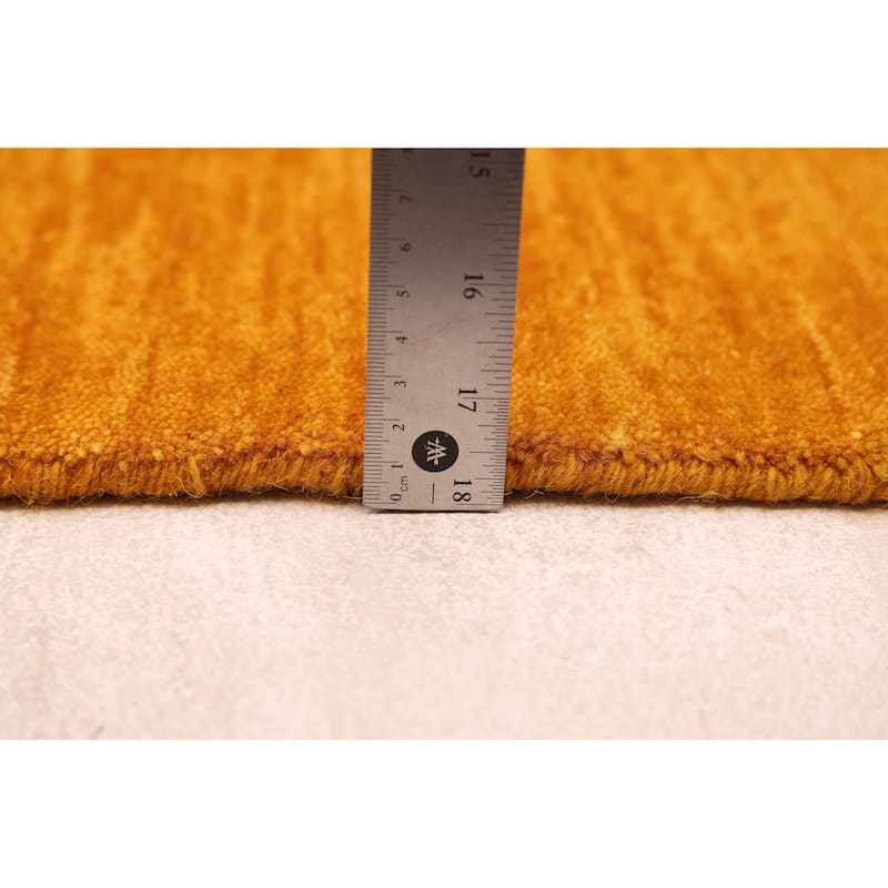 ECARPETGALLERY Hand Loomed Kashkuli Gabbeh Light Orange Wool Rug - 4'11 x 8'0