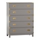 preview thumbnail 18 of 23, Kedric 5-Drawer Gold Accent Chest by iNSPIRE Q Bold Grey