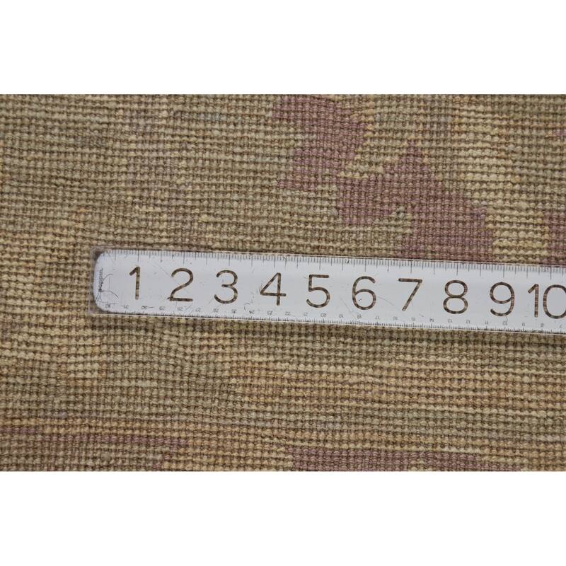 Hand Knotted Oriental 100% Wool Carpet Transitional All-Over Navy Blue & Blues Oushak Area Rug - 9' 9'' X 8' 0''