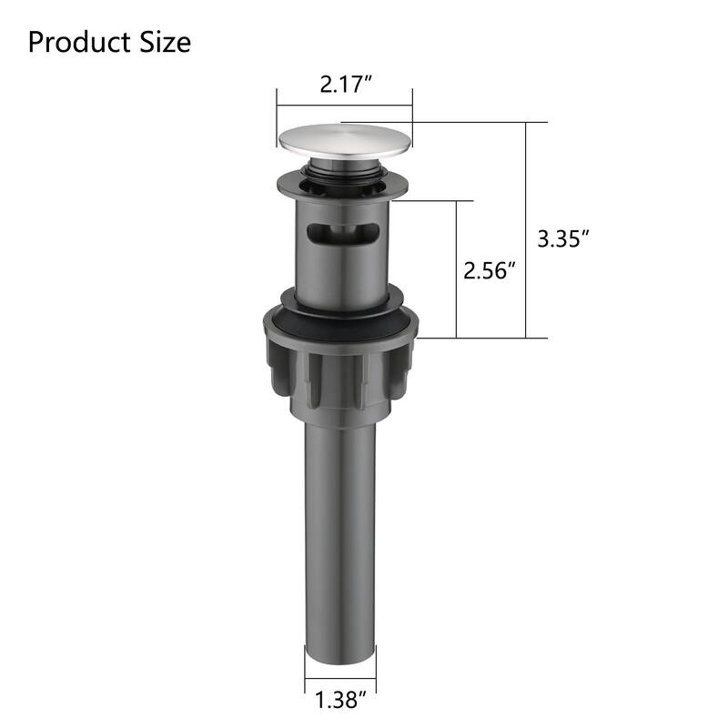 Dornberg Bathroom Sink Vessel Sink Pop-Up Drain with Overflow