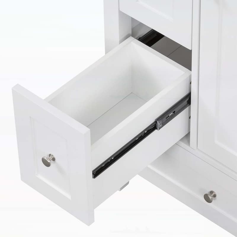 Wood Frame Bathroom Storage Cabinet with Ceramic Sink Combo