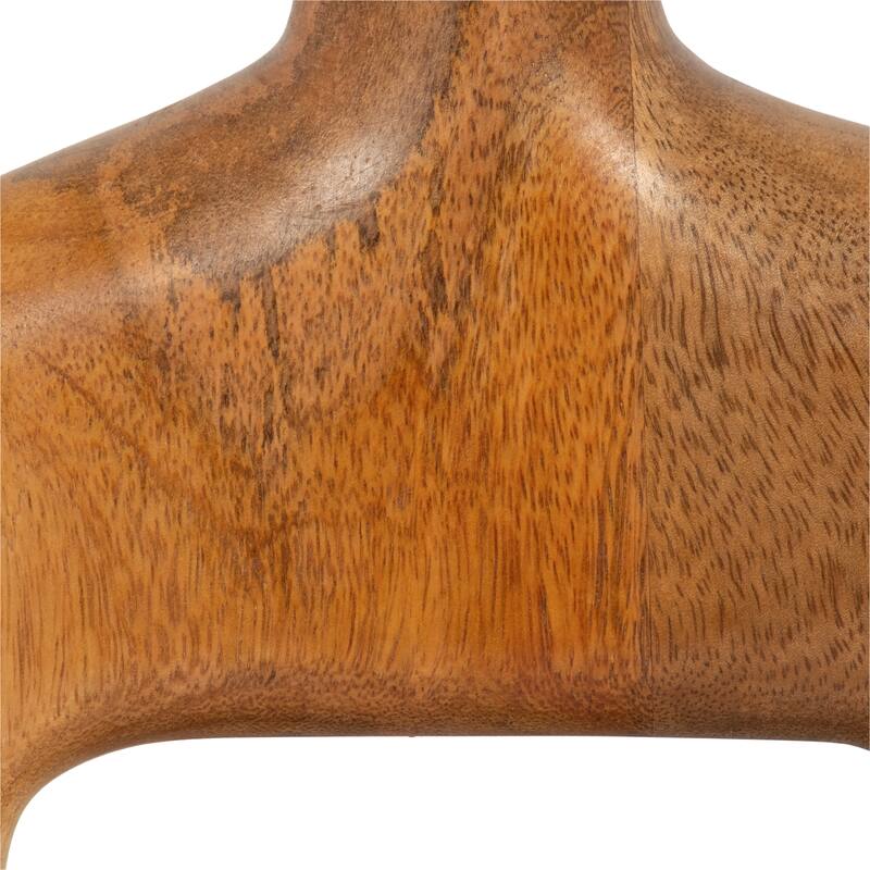 Sagebrook Home Exquisite Mango Wood Vase - 7" Open Cut-out Design in Natural Tone for Elegant Home Decor