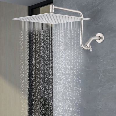 YASINU 12" Rain ShowerHead with Adjustable Extension Arm