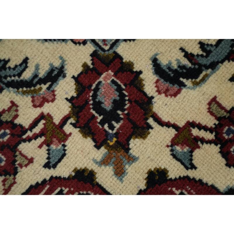 Hand Knotted Oriental 100% Wool Carpet Traditional Floral Red Kashan Area Rug - 13' 3'' X 9' 0''