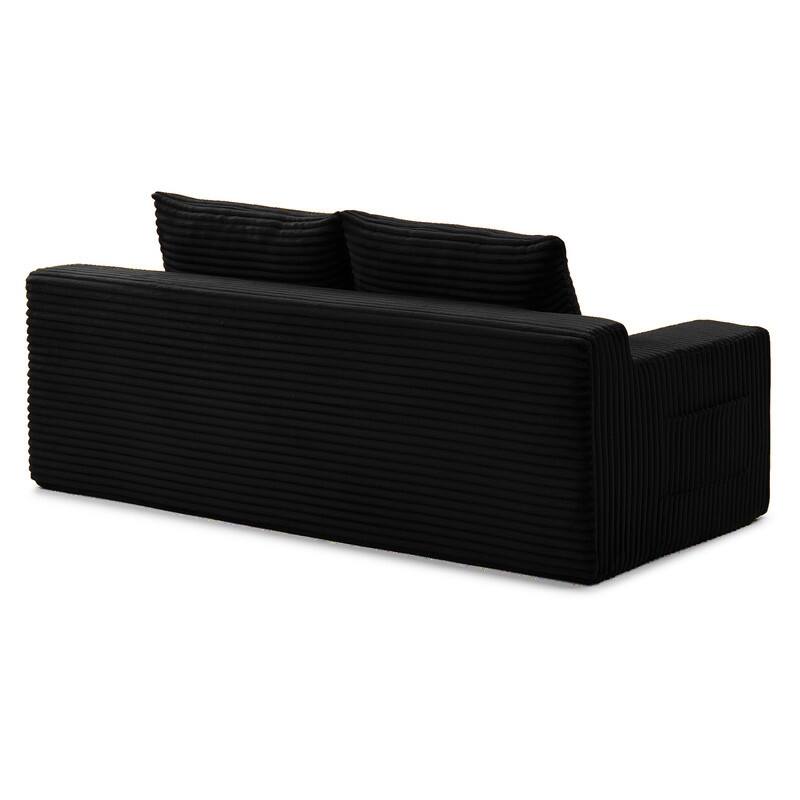 Memory Foam Cloud Loveseat Sofa Bed - 2-in-1 Compressed Foldable Sleeper with Storage, No Assembly Needed