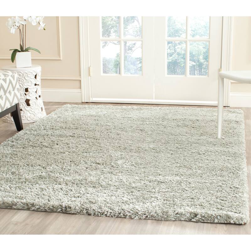 SAFAVIEH New York Shag Ruslana 1.2-inch Thick Rug - 2'3" x  8' - Sage/Sage - Runner/Rectangle