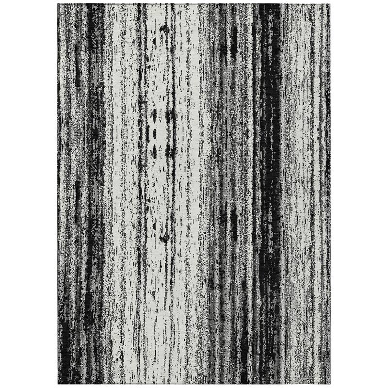 HomeRoots Striped Transitional Rectangle Outdoor Rug