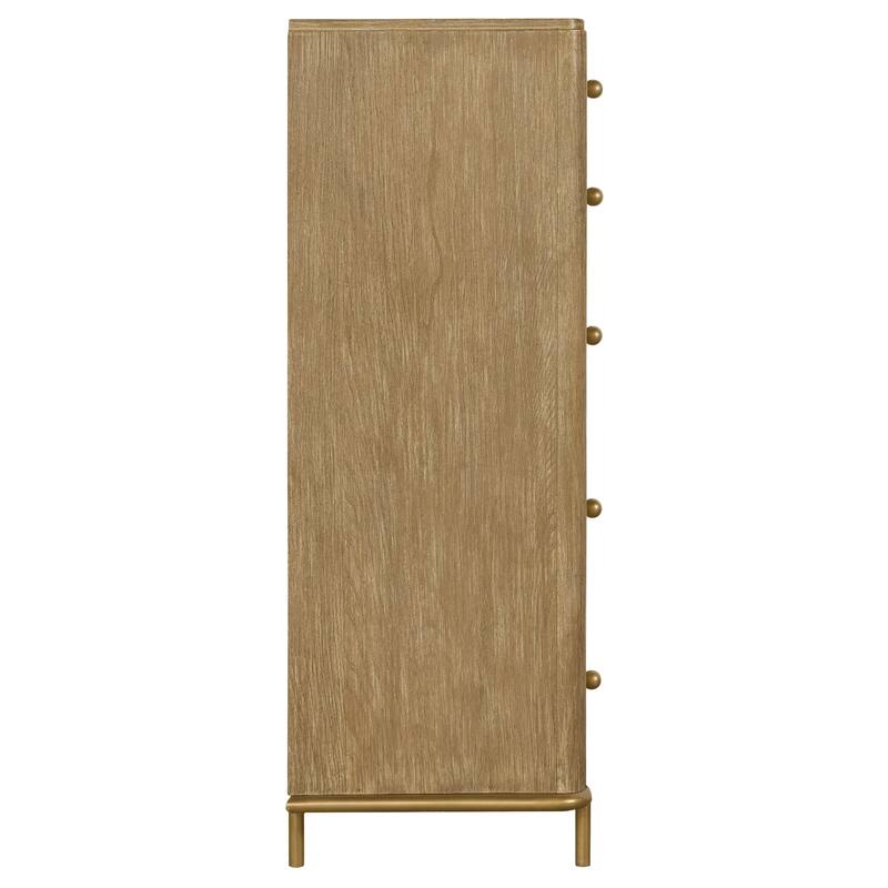 Arini Coastal Wood 5-drawer Bedroom Chest