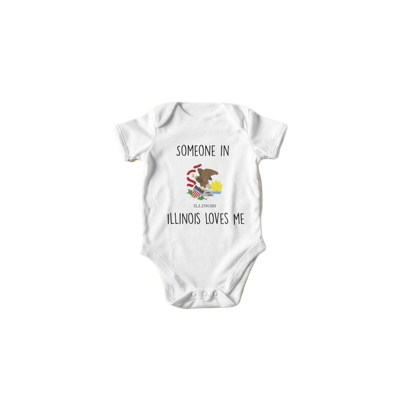 Illinois Scene - Baby Boy Girl Clothes Infant Bodysuit Funny Cute Newborn - White - 0-3M