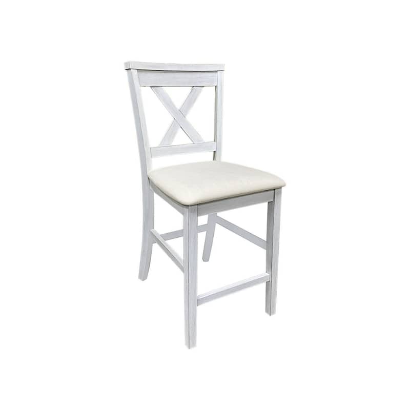 X-Back Counter Stools - 40" - Antique White - Set of 2