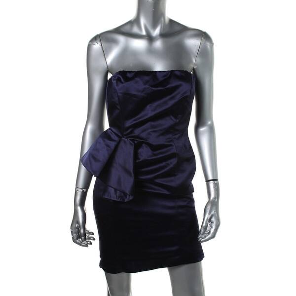 Shop Zara Basic Womens Cocktail Dress Satten Strapless Overstock 12979979