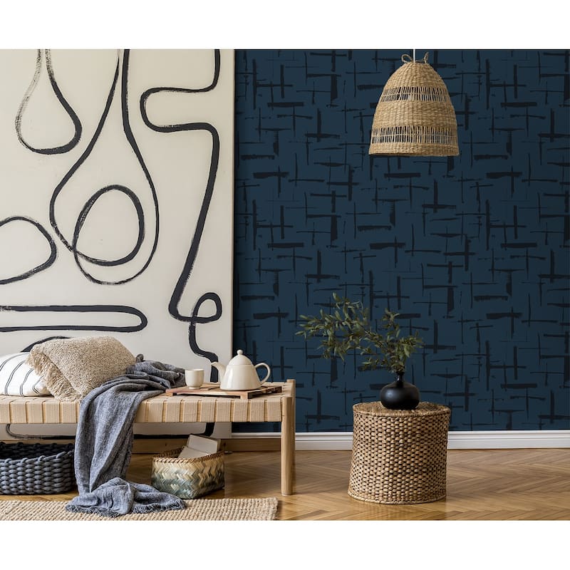 Seabrook Designs Incrociato Geometric Non-Woven Unpasted Wallpaper