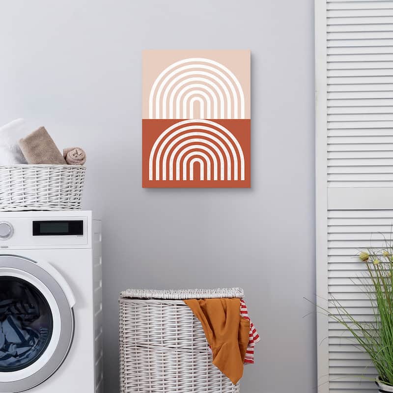 Mid Century Rainbow by Sisi and Seb Canvas Art Print