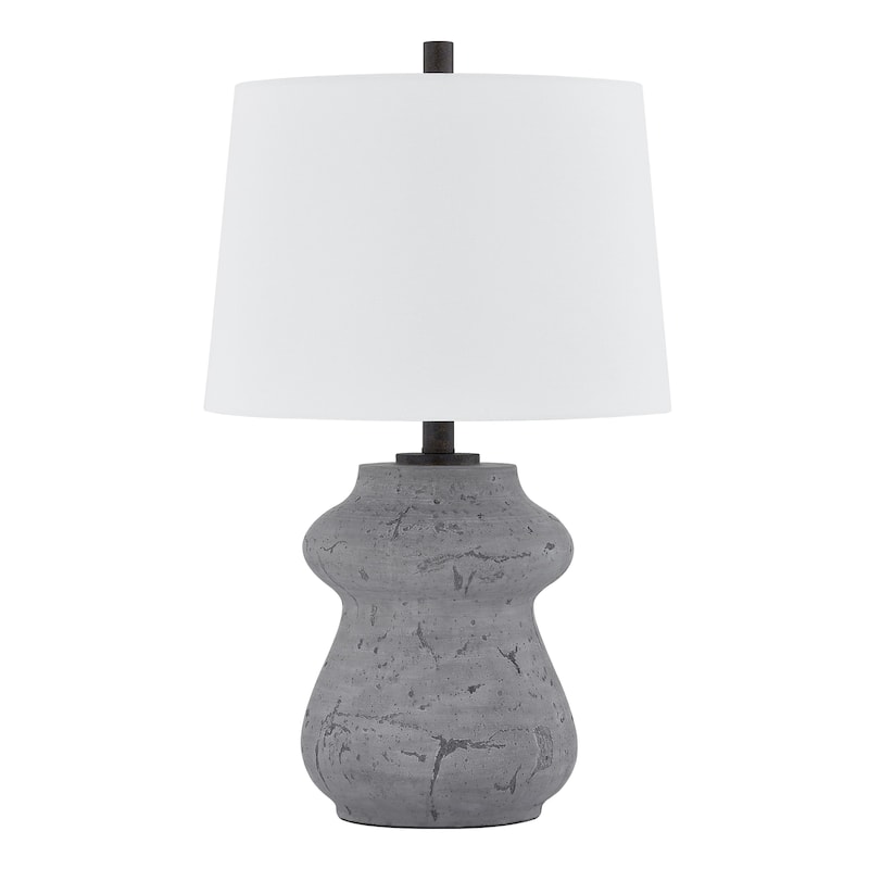 Mattia 25" Table Lamp with Linen Shade, Gray (Set of 2)