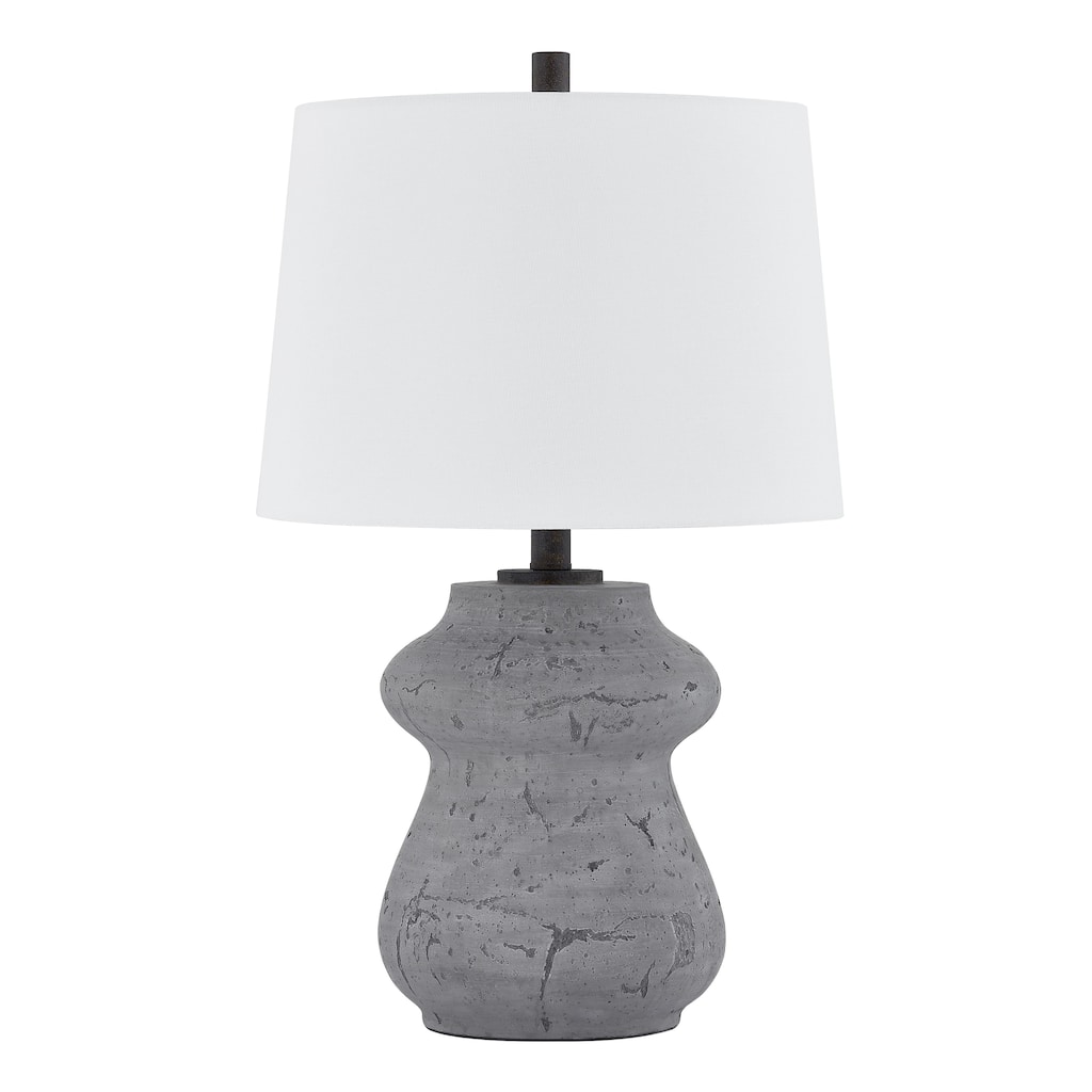 Mattia 25" Table Lamp with Linen Shade, Gray (Set of 2)