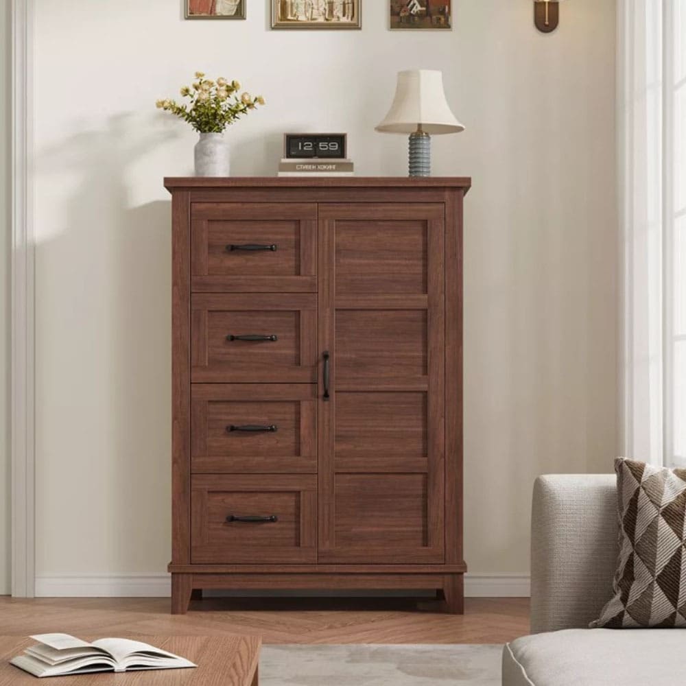 brown vertical dresser Weston 9-Drawer Tall Dresser, Maple/Dark Knight / 60