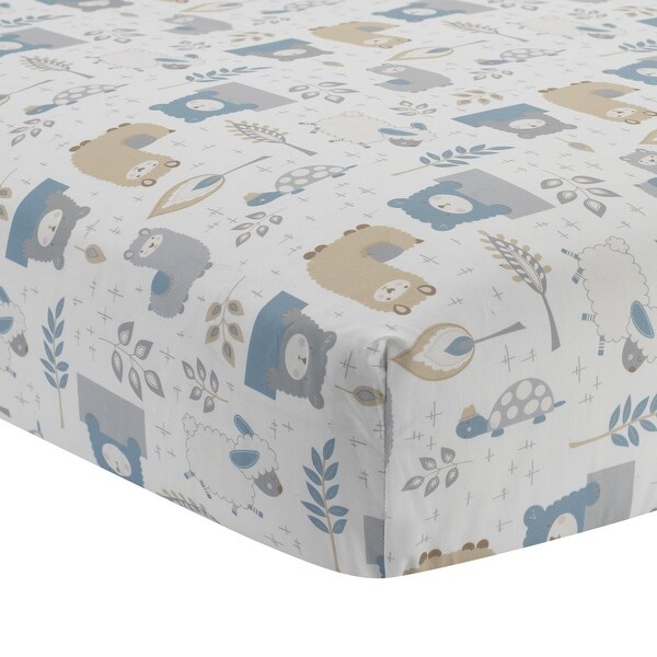 Bedding Sets Home Kitchen Lambs Ivy Happi By Dena Little Llama Animal 4 Piece Crib Bedding Set Blue Grey