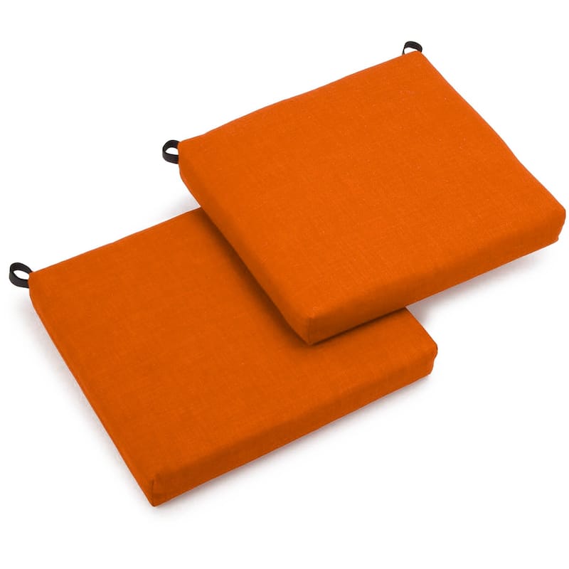 20-inch by 19-inch Outdoor Chair Cushions (Set of 2) - 20 x 19 - Tangerine Dream