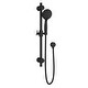 preview thumbnail 3 of 3, Refuge 10-in Rain Showerhead Combo with Adjustable Handshower Slide Bar and Pressure Balanced Mixing Valve Matte Black