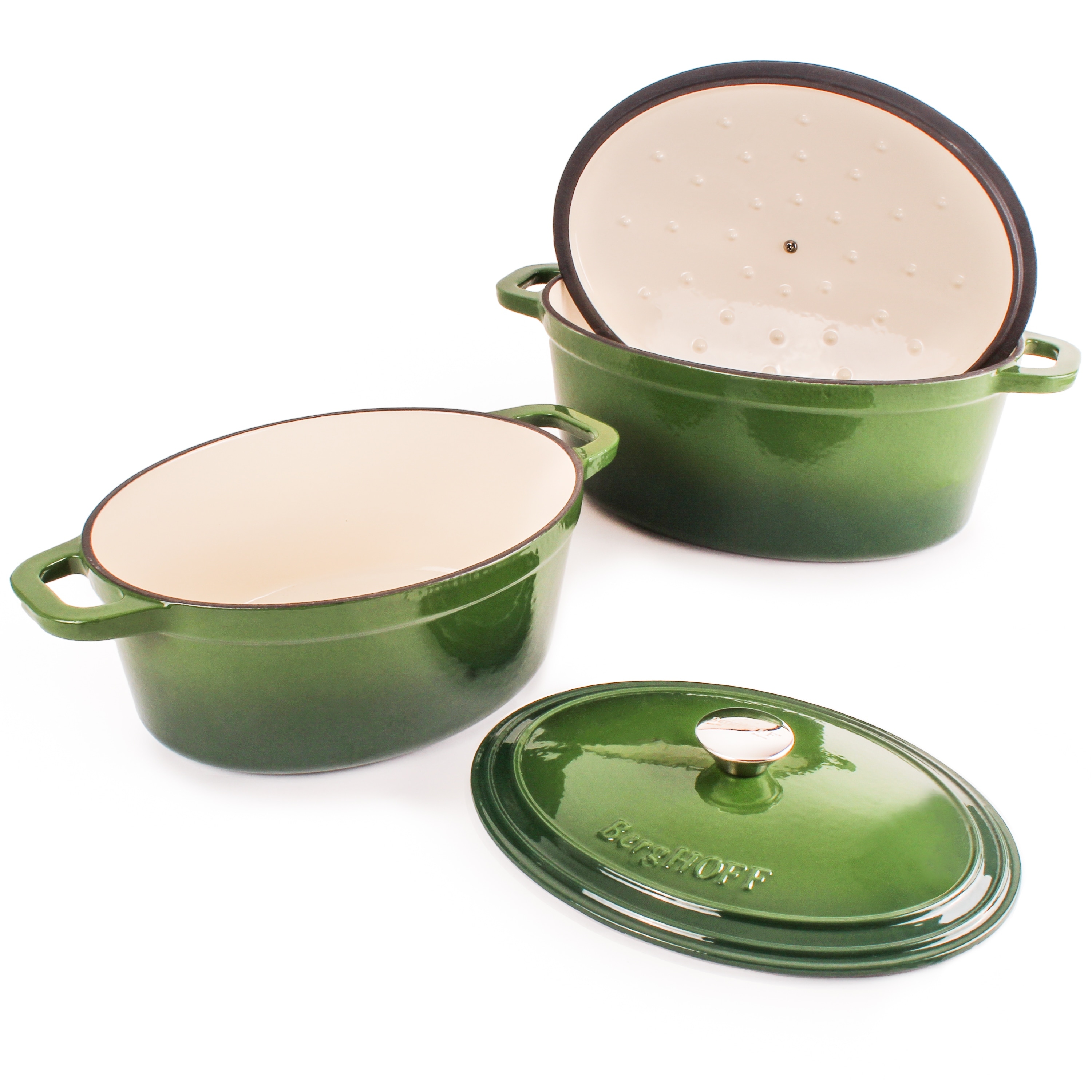 Neo 4pc Cast Iron Set 5 & 8 Qt. Cov Dutch Ovens Green - On Sale - Bed Bath  & Beyond - 37571431