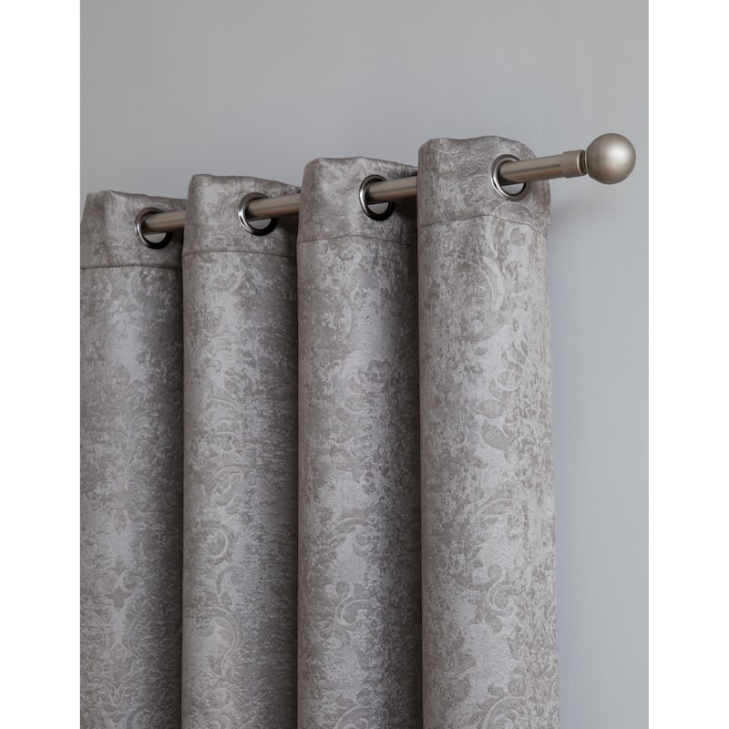 Gracewood Hollow Plakalo Embossed Thermal-weaved Blackout Grommet Drapery Curtains