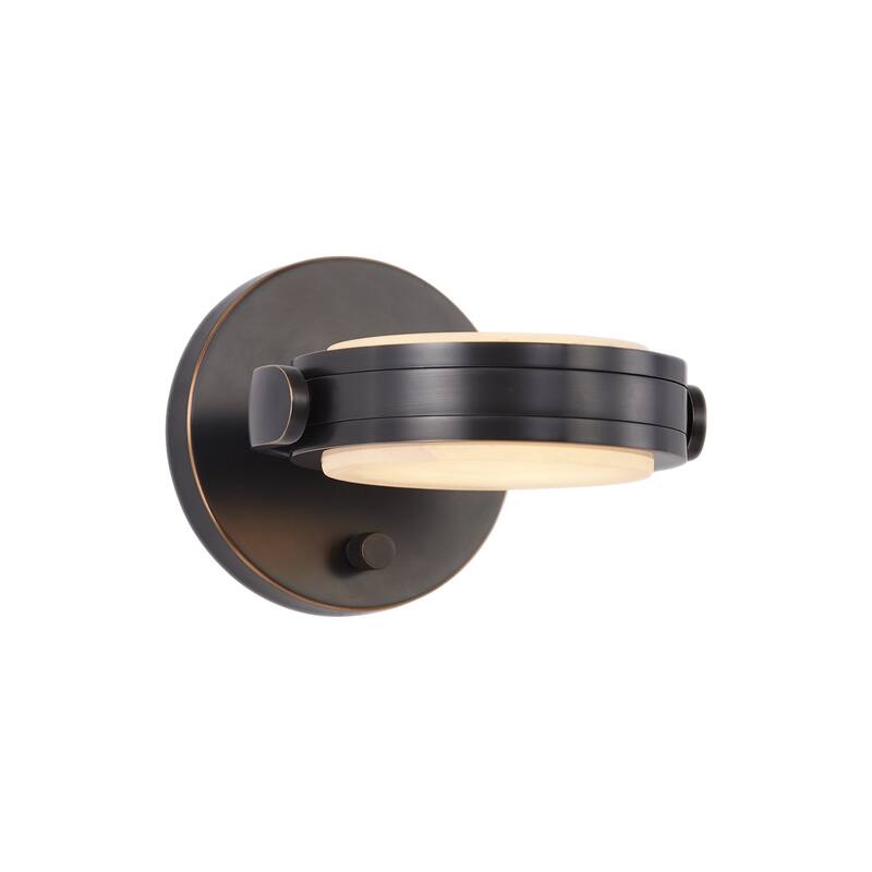 Alora Lighting WV325106AR Blanco 2" Tall LED Bathroom Sconce - Urban Bronze / Alabaster