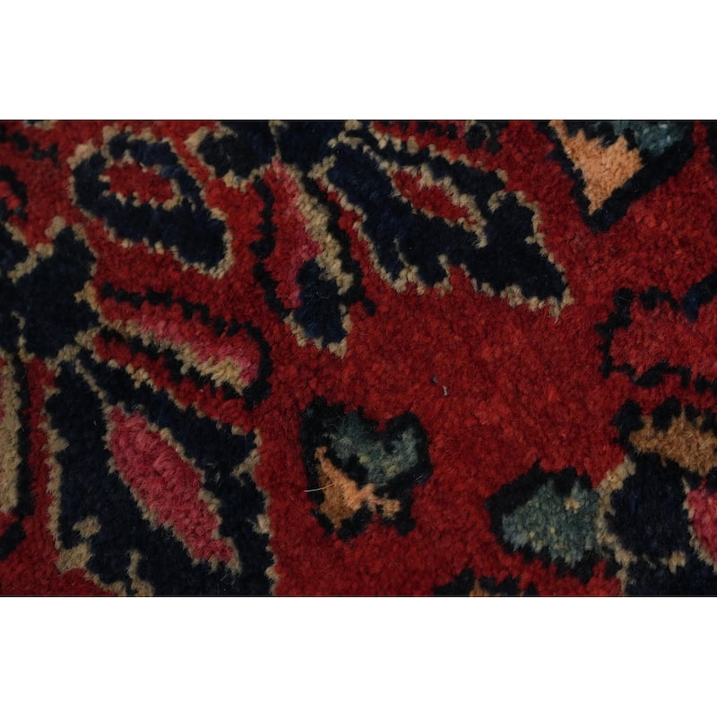 Hand Knotted Oriental 100% Wool Carpet Traditional Floral Oranges & Rust Sarouk Area Rug - 12' 1'' X 8' 9''