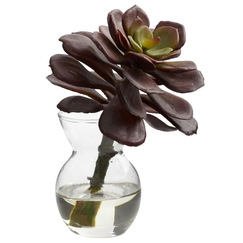 Succulent Arrangements Set of 3 - Decorative Faux Succulents in Vases - Home Office Decor - 6