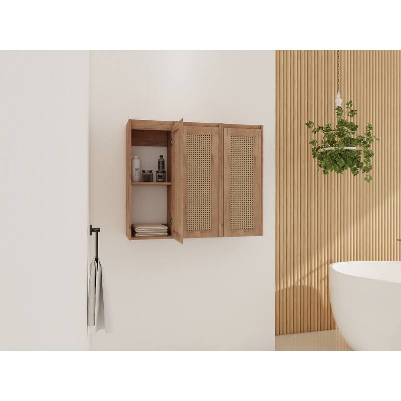 MEDUNJESS Bathroom Side Cabinet, Float Mounting Design