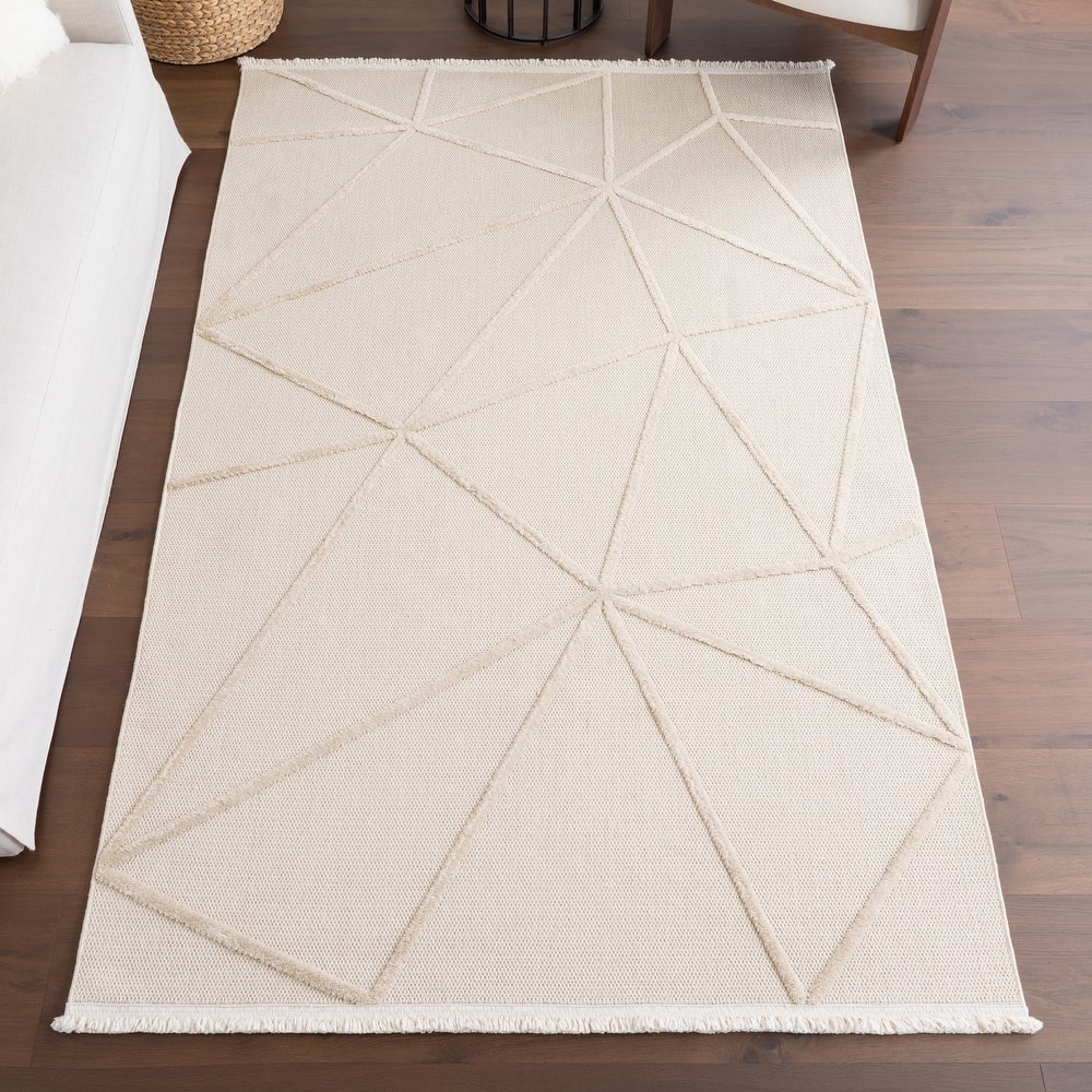 Nuloom Anica Geometric Fringe Area Rug