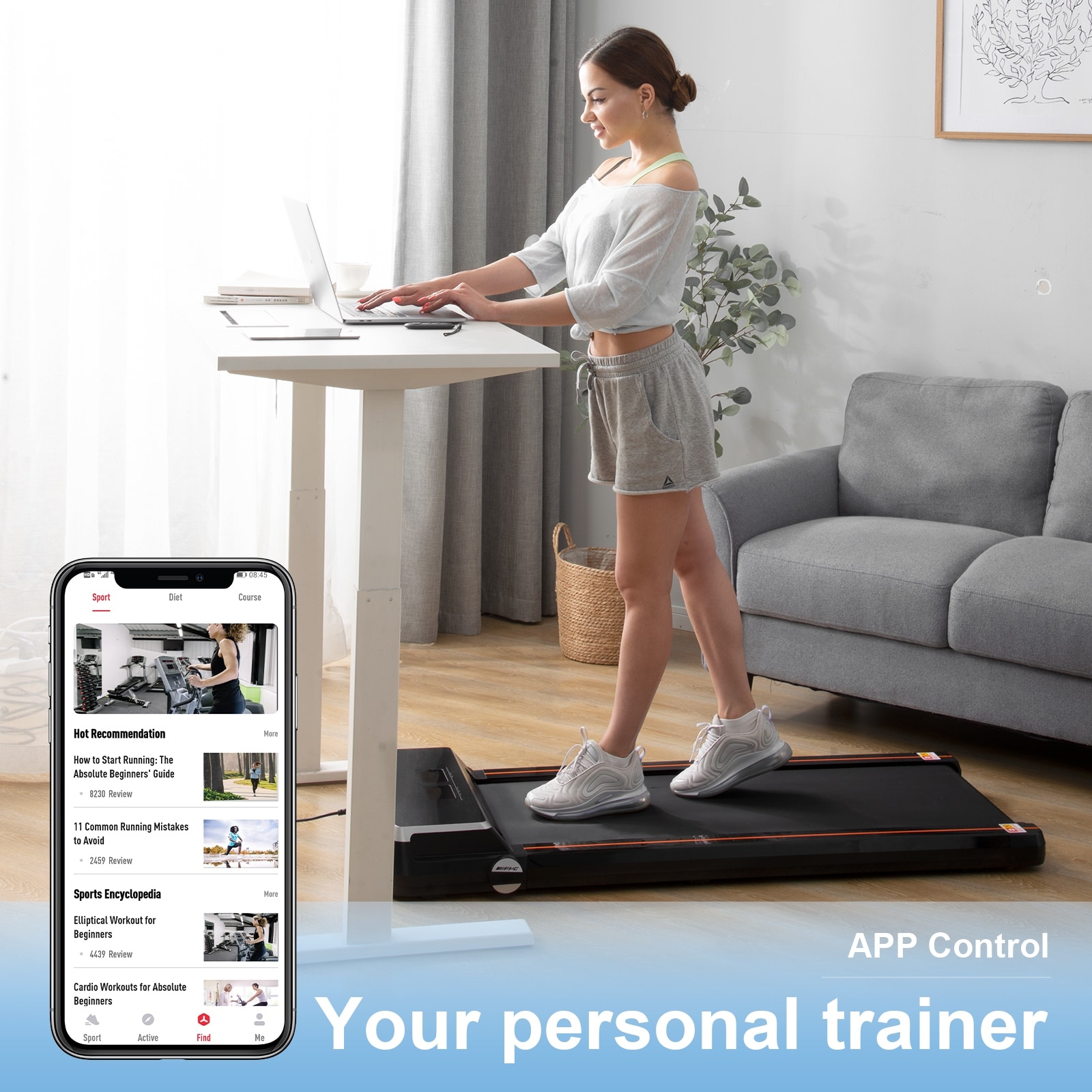 Slim treadmill under bed cheap