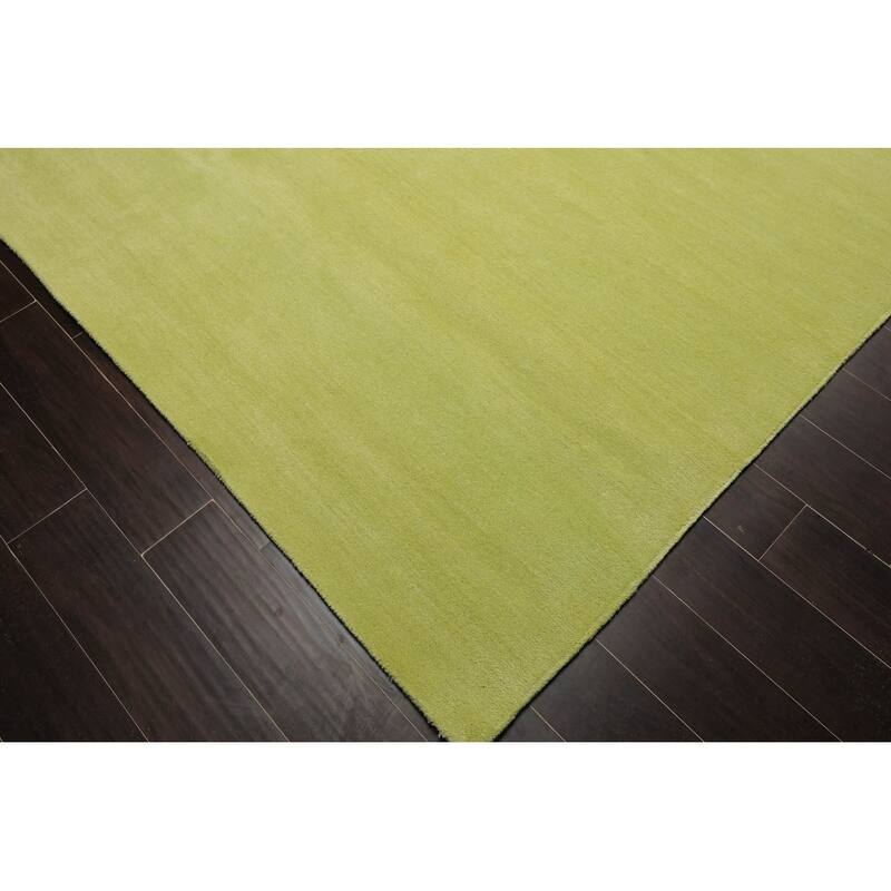 Hand Tufted Wool Modern & Contemporary Oriental Area Rug Lemon Color