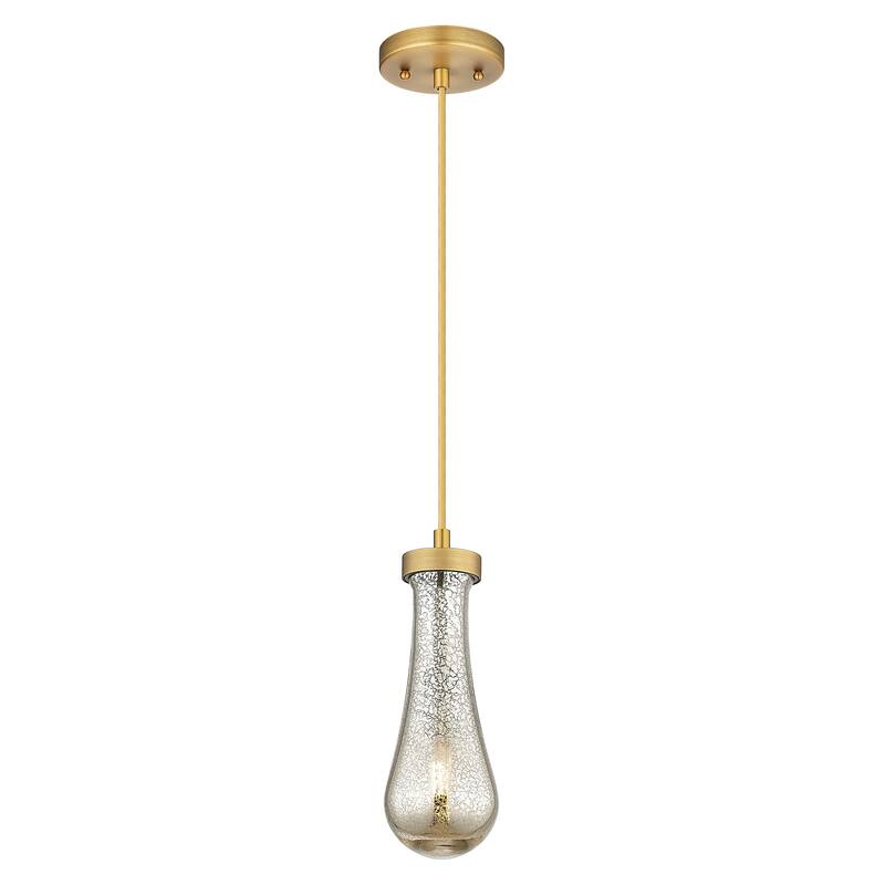 Innovations Lighting Downtown Urban - Owego - 1 Light 4" Cord Hung Pendant - Brushed Brass/Mercury Shade