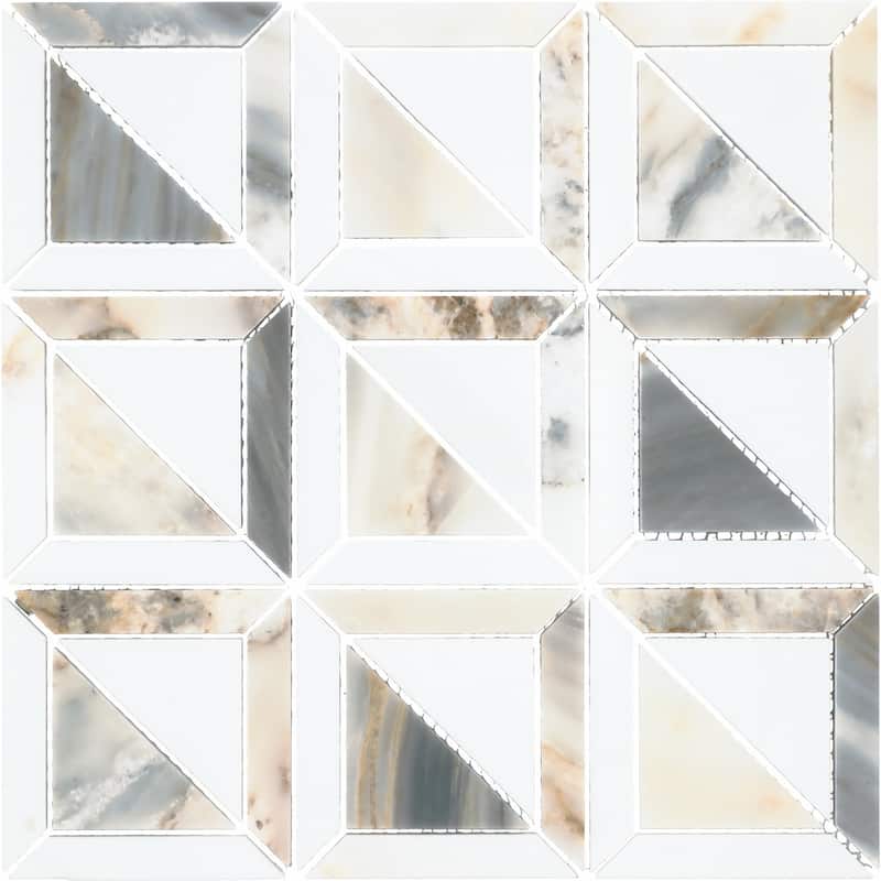 Daltile Gamma Natural Stone Window Wall and Floor Mosaic Tile (Set of 10)