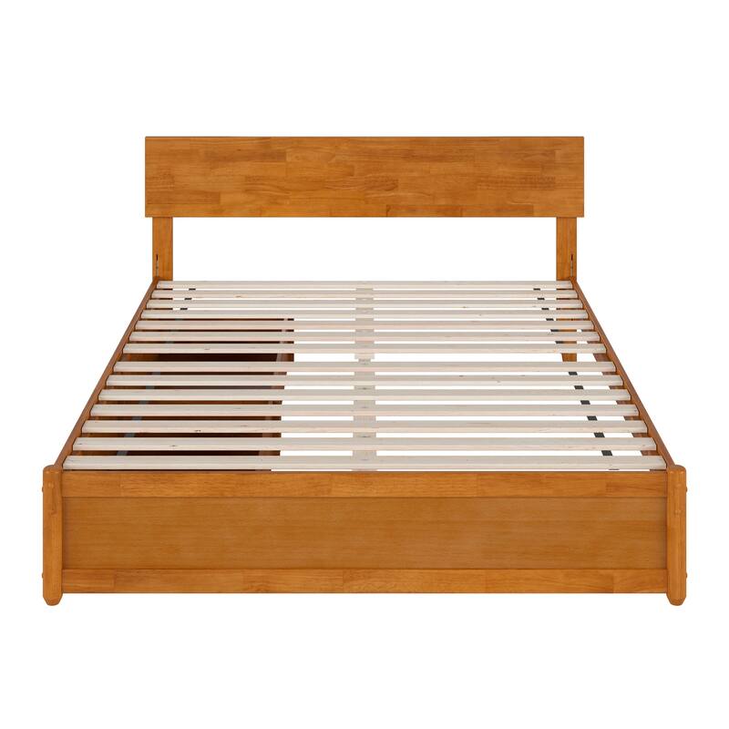 Wesley Platform Bed with Panel Footboard and Storage Drawers